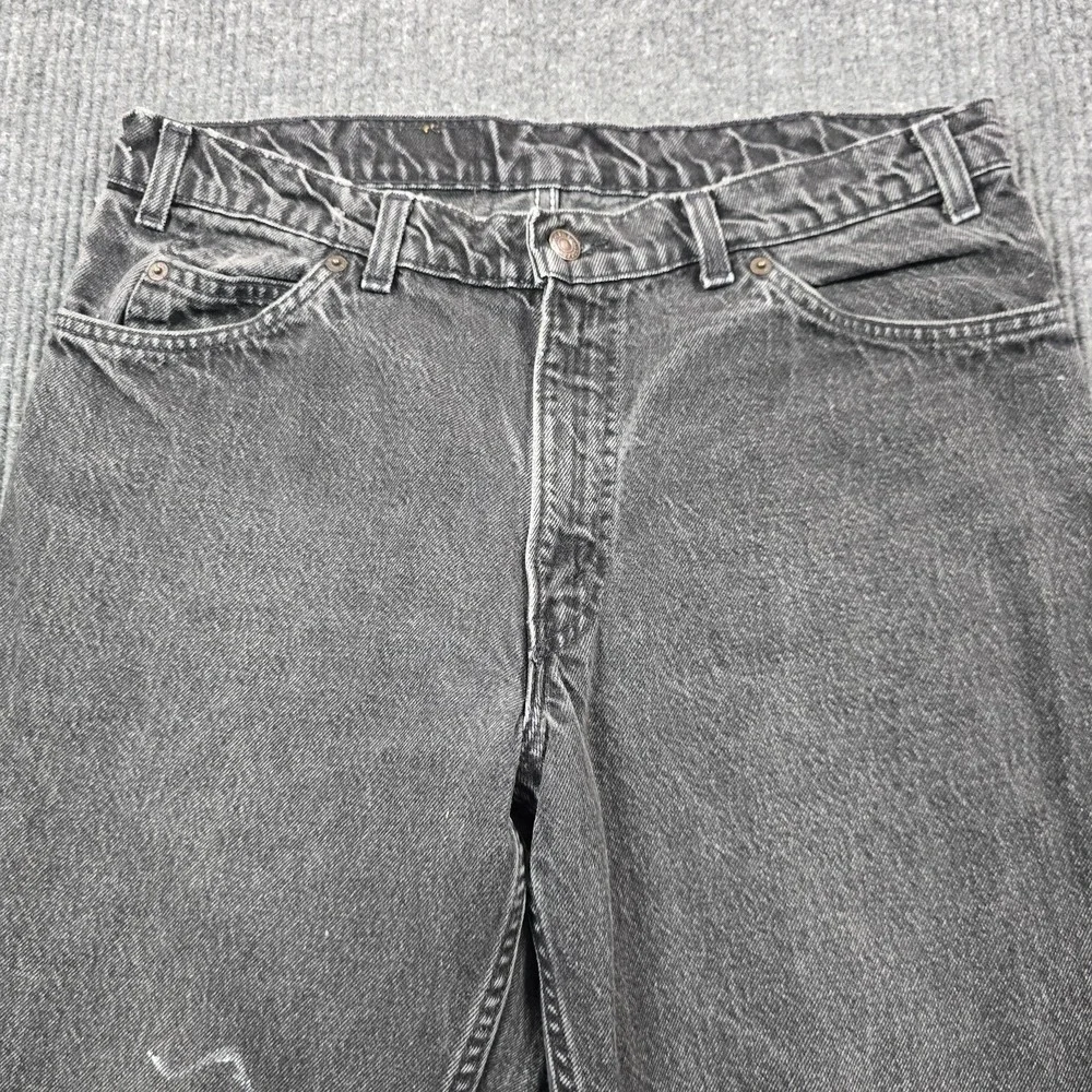 Vintage 90s Levis 550 Jeans Mens 36x29 Husky Gray Tapered Relaxed Distressed USA